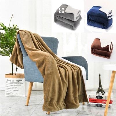 Sherpa Fleece Throw Blanket