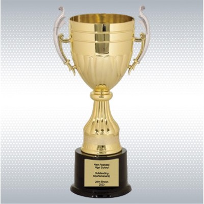 11" Gold/Silver Plastic Completed Cup Trophy