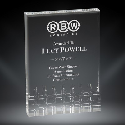 Faceted Acrylic Award, Clear, 7"H