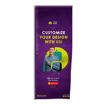 6'X28" Nylon Digital Custom Tower Flag