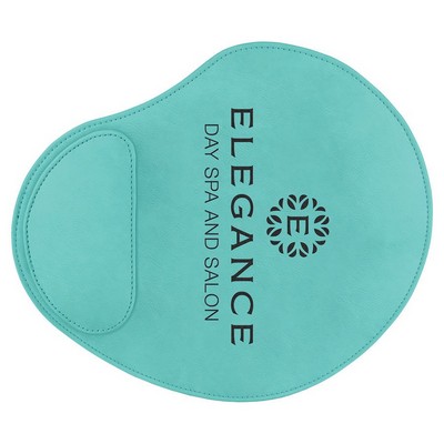 9" x 10 1/4" Teal Leatherette Mouse Pad