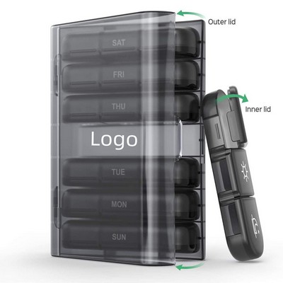 Weekly Pill Organizer for Vitamins & Medication Travel