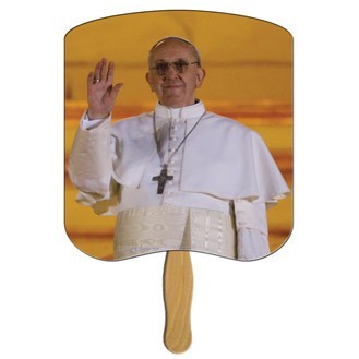 Pope Francis Scene Hand Fan Stock Graphic