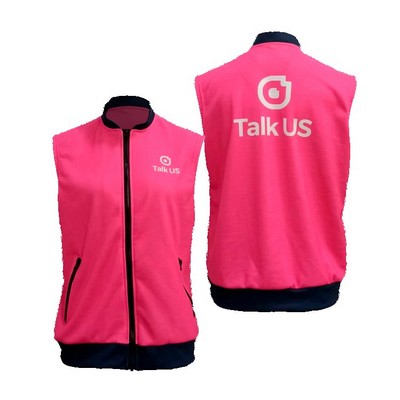 Women's/Girls Full Zip Collar Sleeveless Jacket