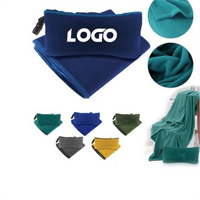 Soft Compact Travel Blanket Pillow