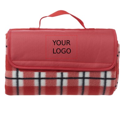 Checkered Roll-Up Picnic Blanket