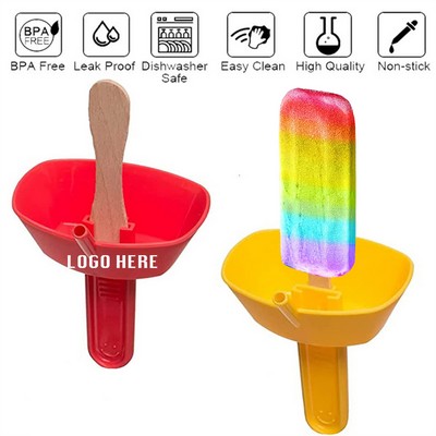 Ice Cream Leak-Proof Handheld Holder With Straw