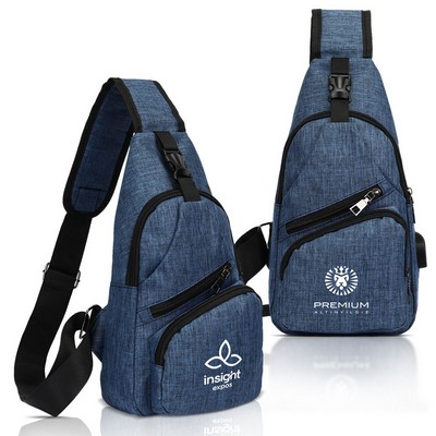 Polyester Sling Bag Backpack ( 6.5" X 12.5" X 2.5" )