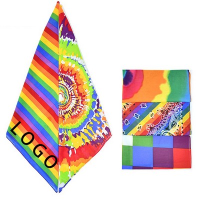 Multifunctional Rainbow Print Bandana