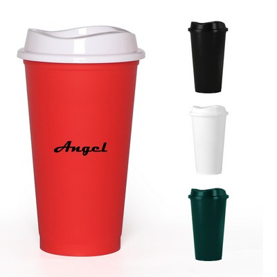 16Oz Perfect Size Travel Coffee Cup With Lid