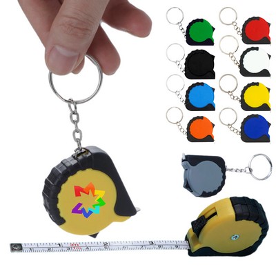 Full Color Custom Mini Tape Measure Keychain 1m/3'