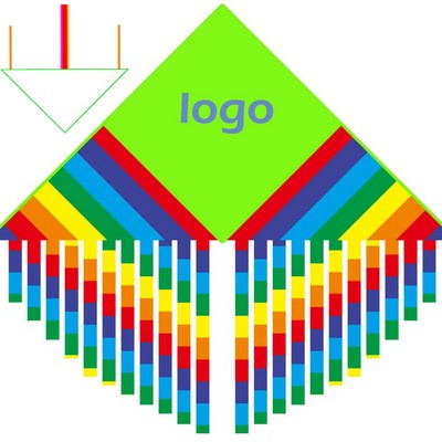 Rainbow Kite With Long Tail