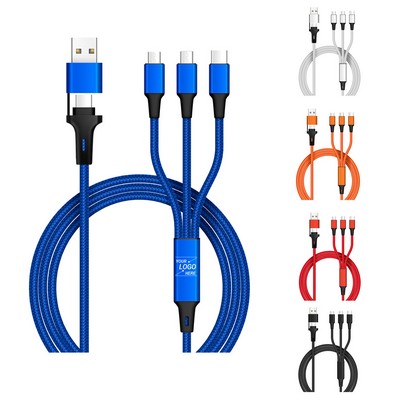 5-in-1 Braided Charging Cable 2-in-3 Charging Cable