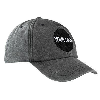 6 Panel Washed Cotton Unconstructed Cap