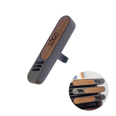 3" Aluminum Alloy Metal & Wood Car Air Freshener Vent Clip