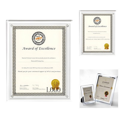 Acrylic Picture Certificate Frame Holder