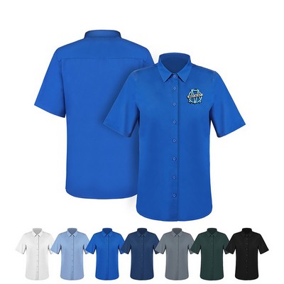 Women's Short Sleeve Woven Twill Shirt