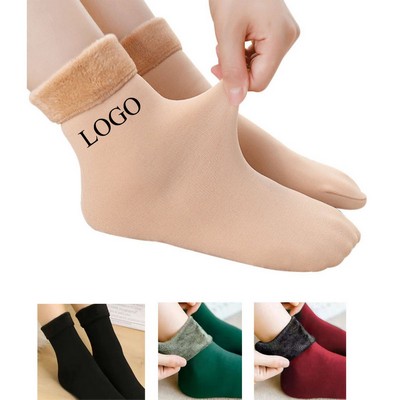Winter Warm Thick Work Hiking Thermal Wool Fleece Lined Velvet Boot Socks