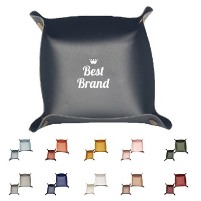 Square Shaped Leather Tray