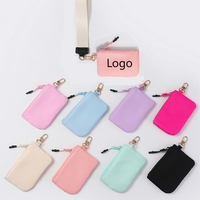 Mini Waterproof Nylon Wristlet Wallet for Keys and Coins