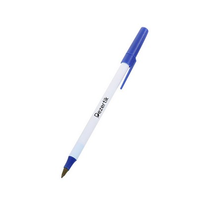 Transparent Plastic Ballpoint Pen with Signature Design