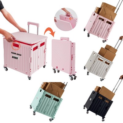 Folding Handcart Shopping Trolley Tool Box