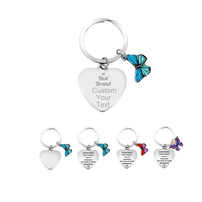 Custom Motivational Heart Shape Keychain