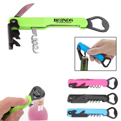 Versatile 4 In 1 Metal Bottle Opener With Knife