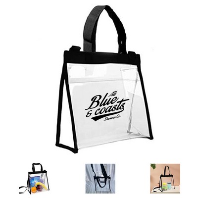 Stadium-Approved Clear PVC Cross-Body Bag