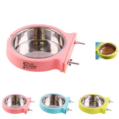 Stainless Steel Pet Hanging Bowl Kit