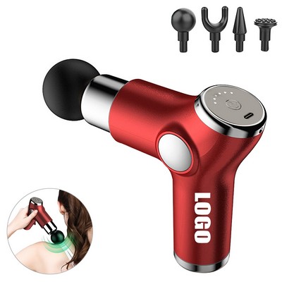 6 Speed Muscle Vibration Massager Tool With 4 Interchangeable Heads