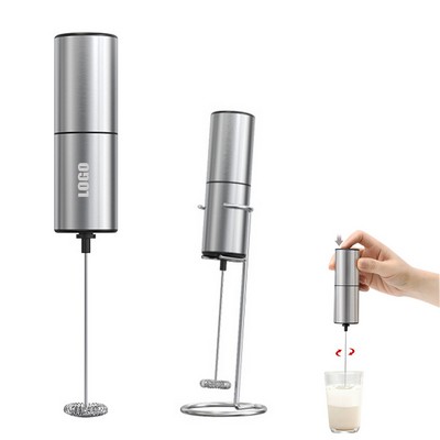 Silver Cylinder Electric Coffee Mixer And Egg Whisk