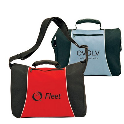 Two Tone Briefcase with Rubber Handle (15.5"x12"x4")
