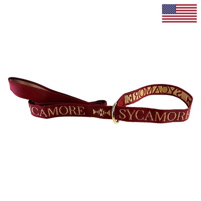 1" X 48" Woven Slip Leash w/ Gold-Colored D-Ring - "Elite" Weave