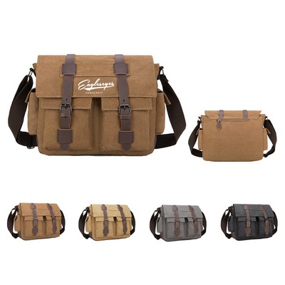 Canvas Messenger Laptop Bag