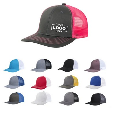 Snapback Closure 6-Panel Trucker Hat.