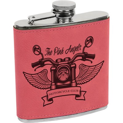 6 oz. Leatherette Stainless Steel Flask