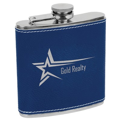6 oz. Leatherette Stainless Steel Flask