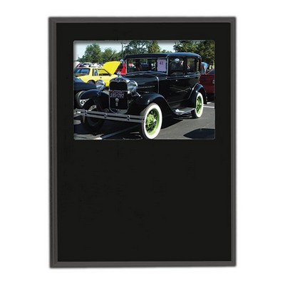 Matte Black Finish Slide-In Frame Plaque w/6" x 4" Window