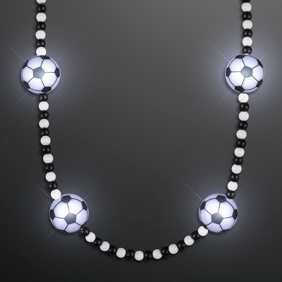 Light Up Soccer Ball Beads Necklace - BLANK