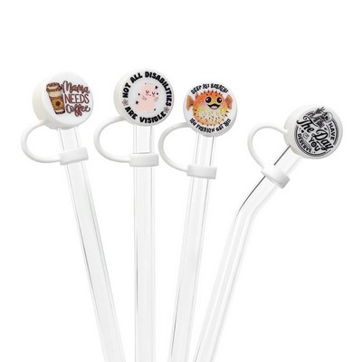 Zodiac Silicone Straw Caps
