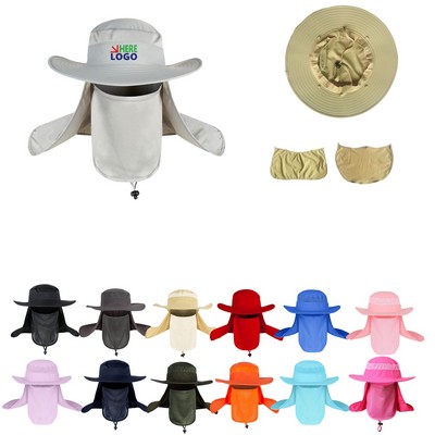 Outdoor Full-Coverage Flap Sun Hat with Neck Protection