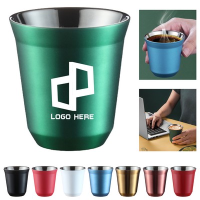 2.7Oz Double Wall Insulated Stainless Steel Espresso Cup