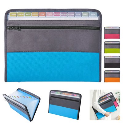 13 Layer A4 Organ Bag With Double Zipper Folder