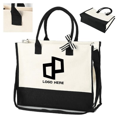 Large-Capacity Commuter Canvas Bag