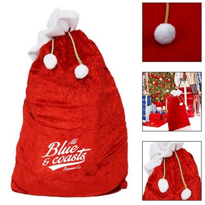 Santa Velvet Gift Bag