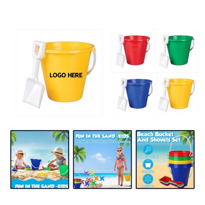 Plastic Sand Bucket with Shovel (32oz)