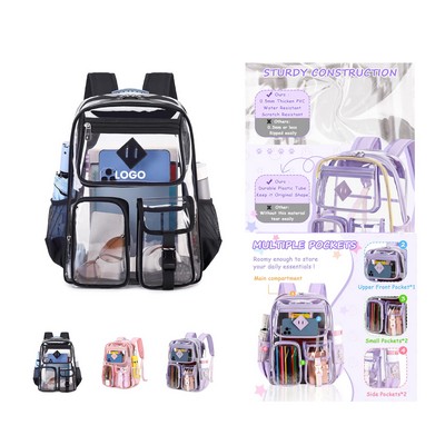 Transparent PVC Outdoor Sports Backpack