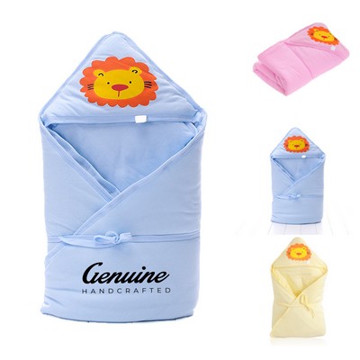 Thick Cotton Baby Blanket with Whipstitch Edge