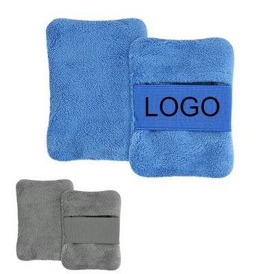 Custom Portable Coral Fleece Beach Sand Removal Bag 4"x5" LOQ MOQ